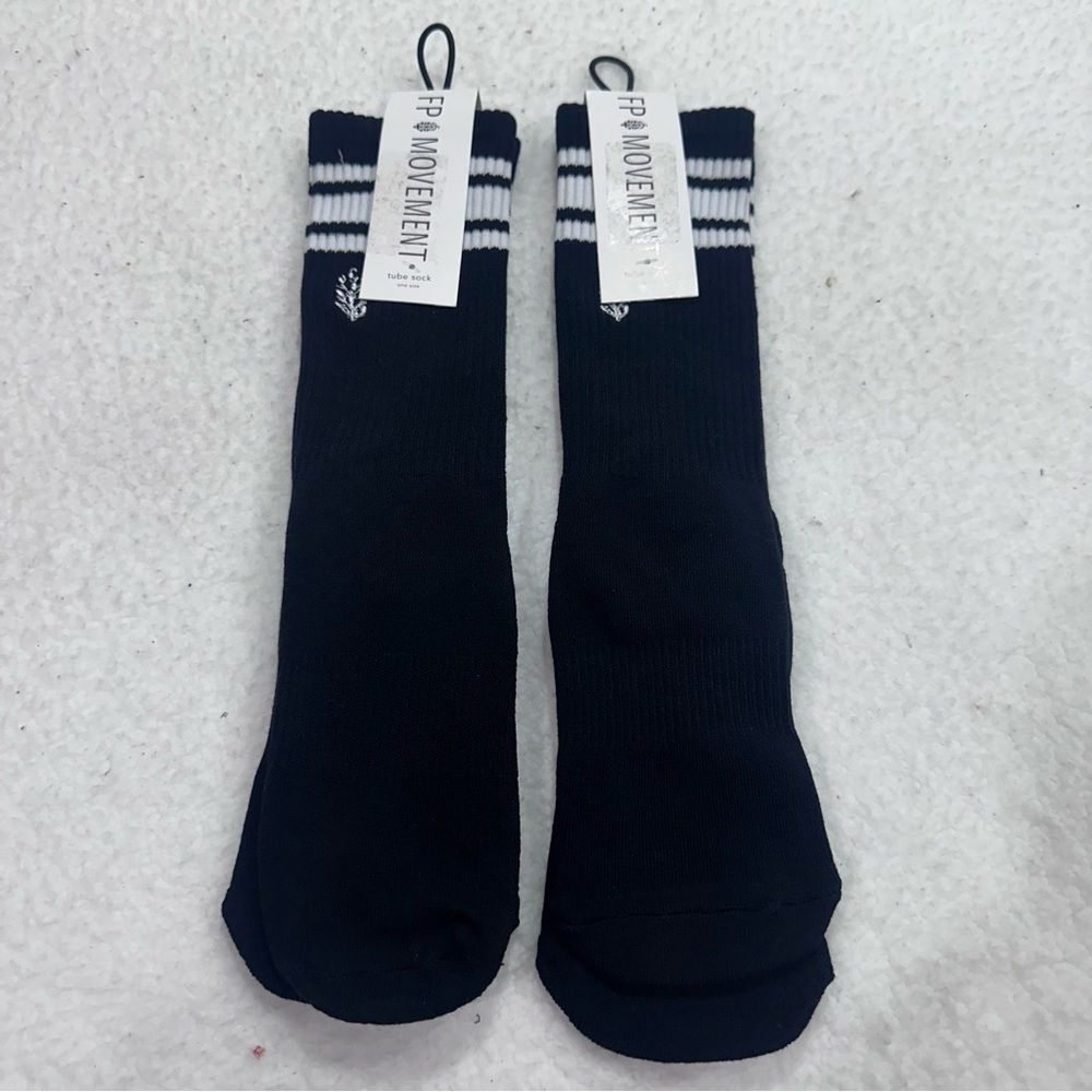 FP Movement Black and White Tube Socks